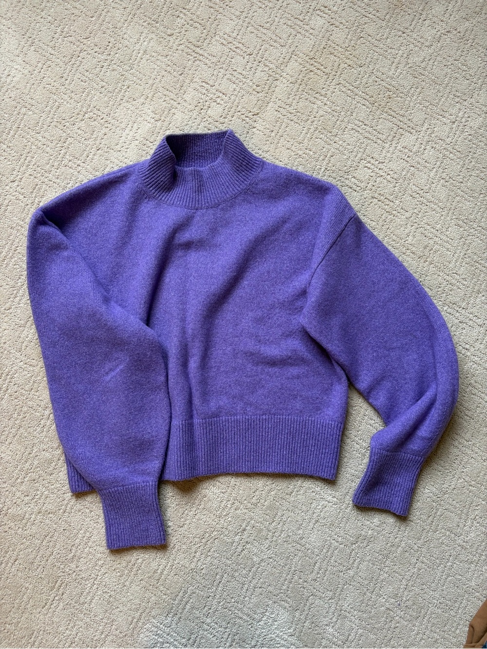 & Other Stories Lavender Mock Neck Sweater
